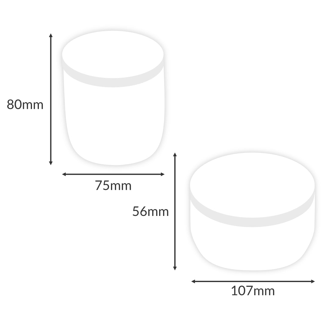 Two Striped Pot Moulds