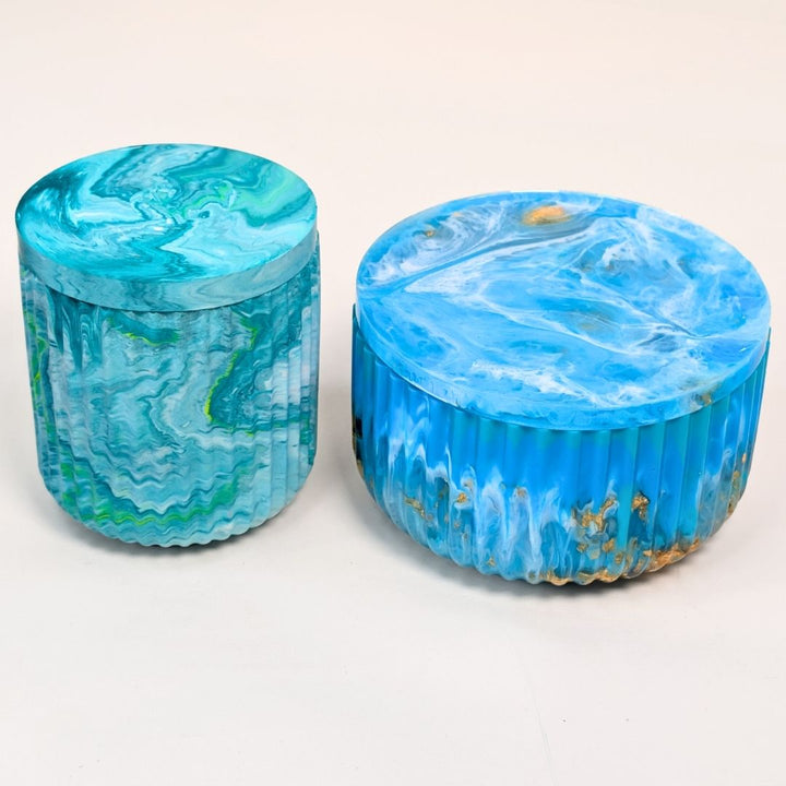 Two Striped Pot Moulds