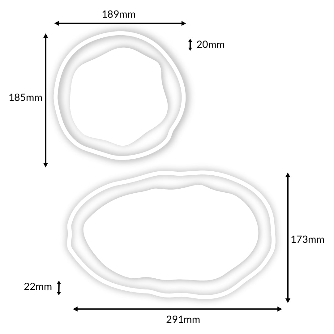 Two Irregular Tray Molds